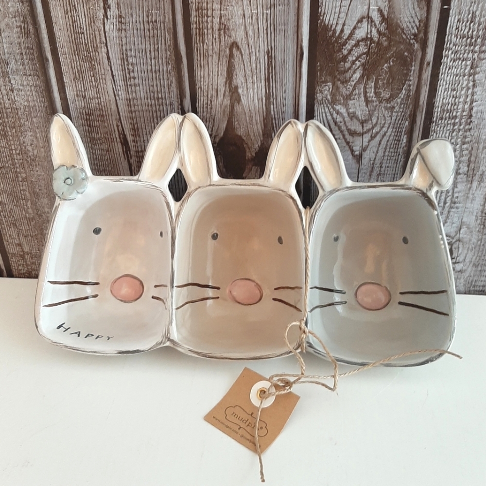 **Mud Pie Bunny Triple Dip Set